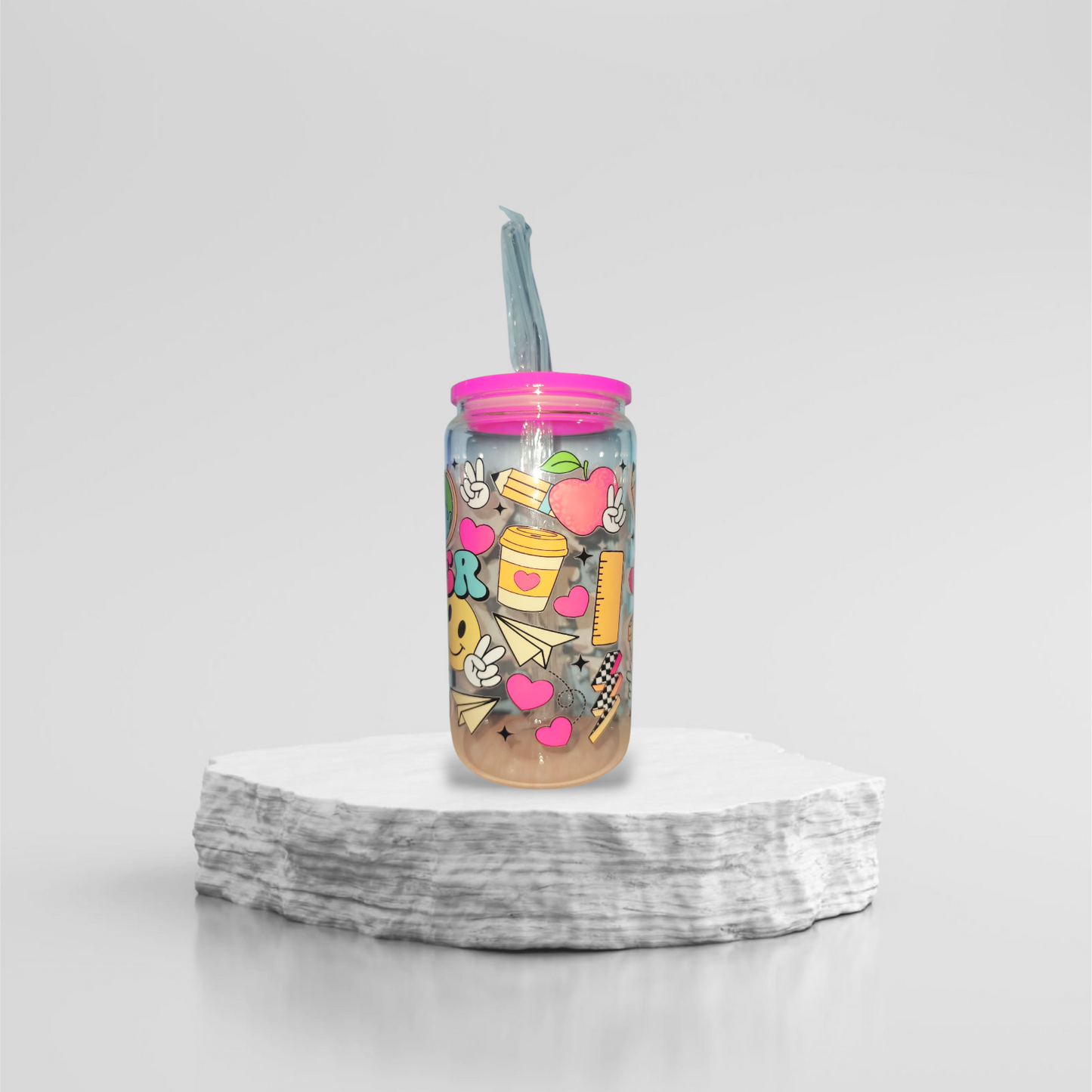 Teacher Life Glass Cup
