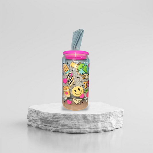 Teacher Life Glass Cup